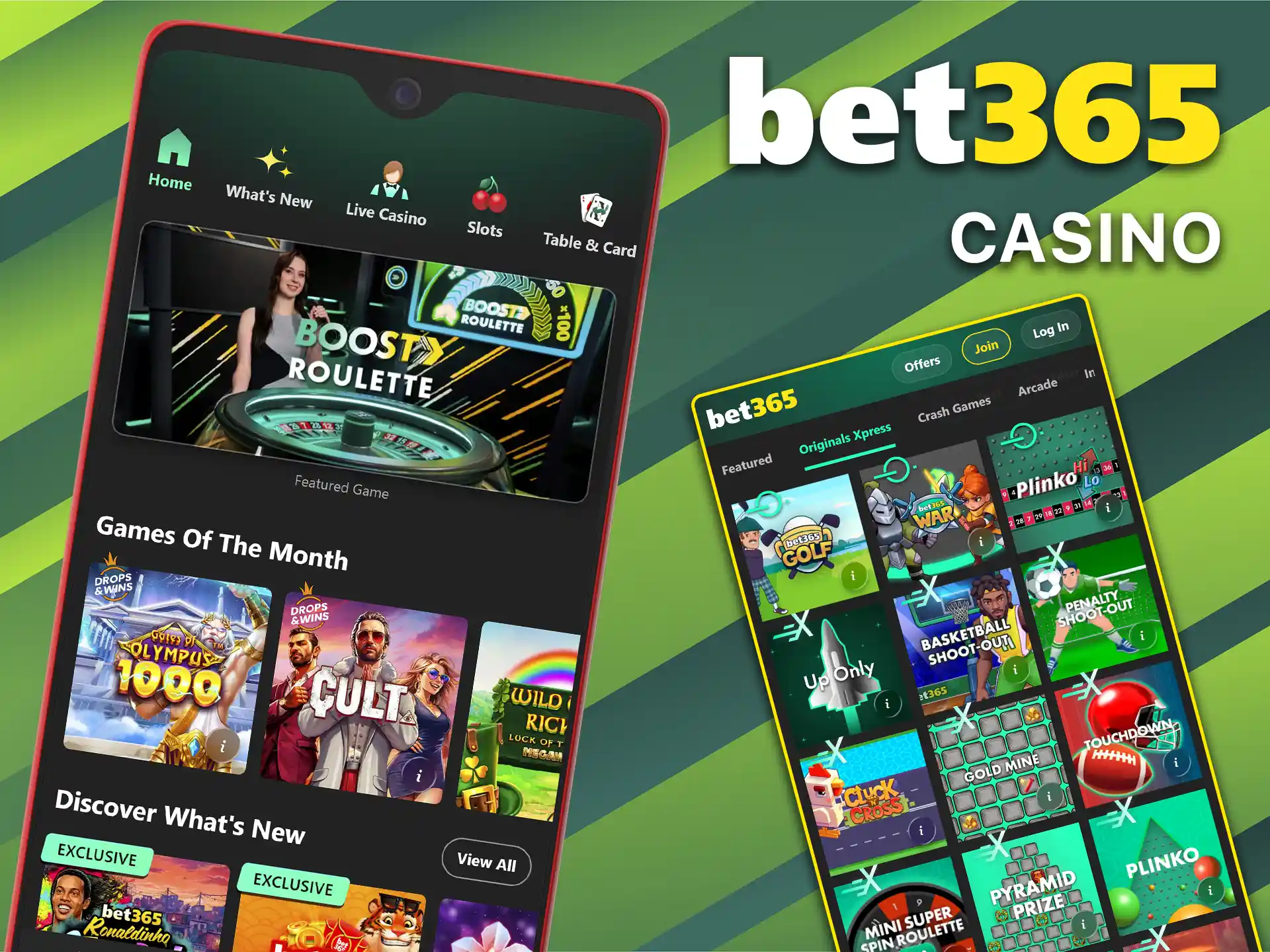 Launch your favourite slots and table games in the Bet365 casino app.