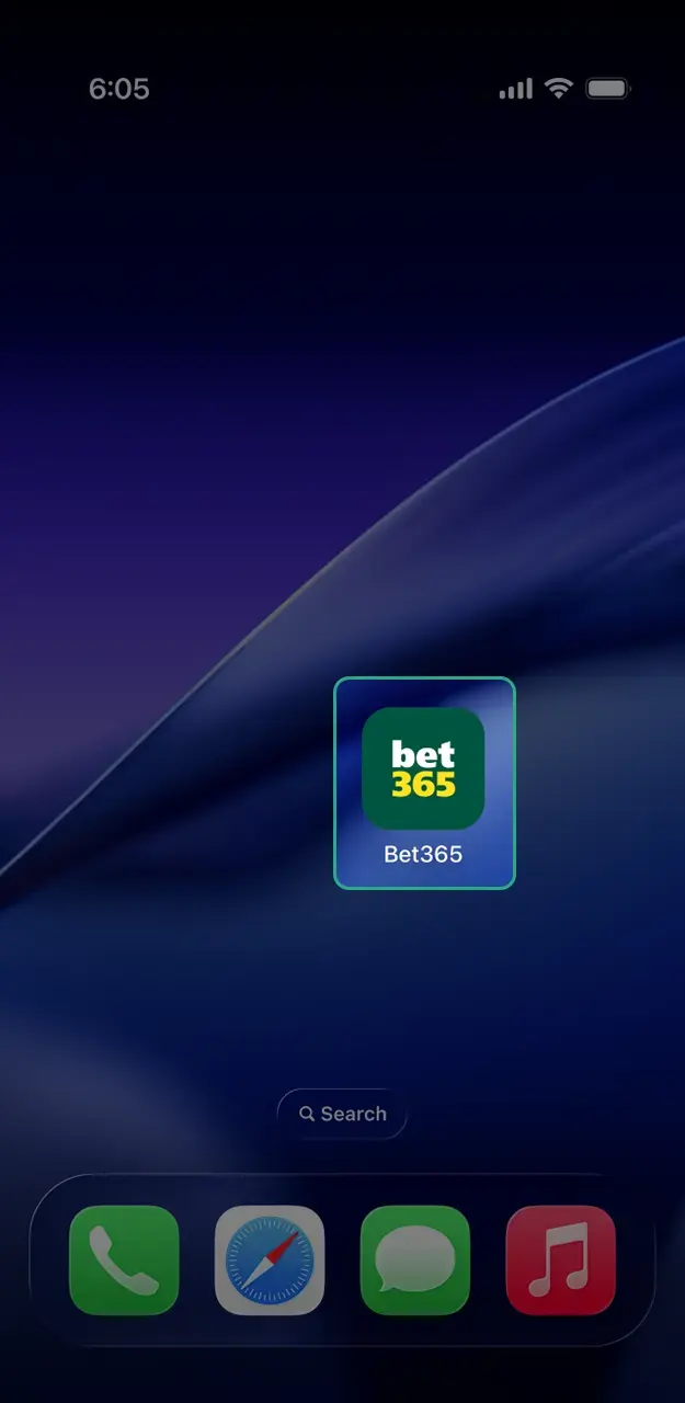 Launch the updated Bet365 mobile app.