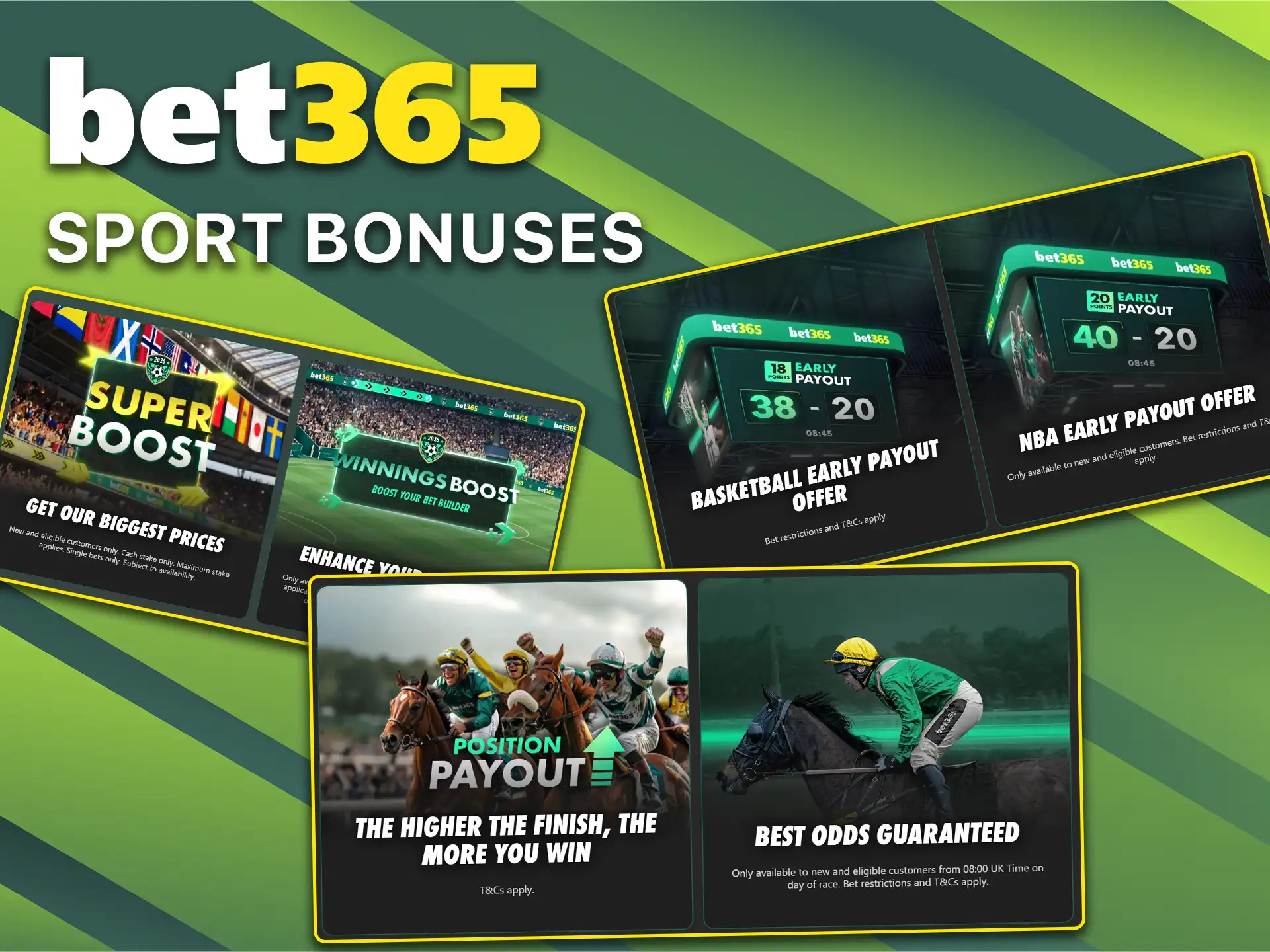 Find out how to increase your betting potential with sport bonuses on Bet365.