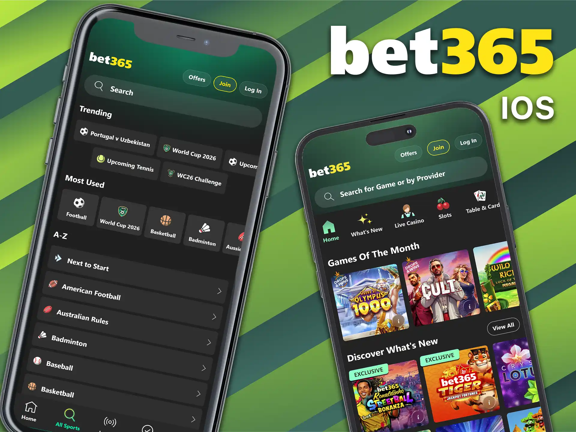 Download the Bet365 mobile app for iOS devices.