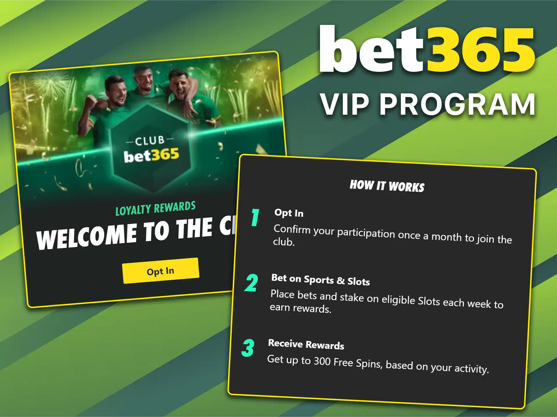 Receive exclusive rewards and loyalty benefits by joining the vip program on Bet365.